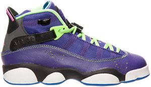 Jordan  6 Rings Bel-Air (GS) Court Purple/Club Pink-Black-Flash Lime (323419-515)