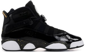 Jordan  6 Rings Black Metallic Gold White (GS) Black/Metallic Gold-White (323419-007)
