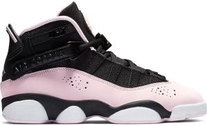 Jordan  6 Rings Black Pink Foam (GS) Black/Pink Foam-White-Anthracite (323399-006)