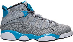 Jordan  6 Rings Powder Blue Elephant Wolf Grey/Black-Cool Grey-Dark Powder Blue (322992-006)