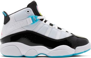 Jordan  6 Rings South Beach (PS) White/Black-Hyper Pink-Light Blue Fury-Cyber (CK0026-100)