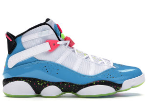 Jordan  6 Rings White Light Blue Fury Cyber White/Light Blue Fury-Cyber-Hyper Pink (CK0018-100)