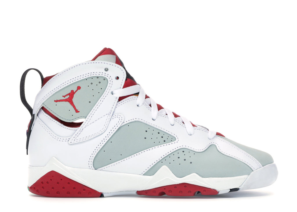 Jordan 7 Retro Hare 2015 (GS) White/True Red-Light Silver-Tourmaline (304774-125)