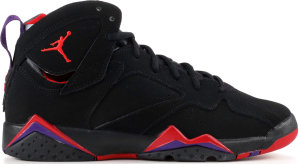 Jordan  7 Retro Raptors 2012 (GS) Black/Tr Red-Dark Chrcl-Clb Purple (304774-018)