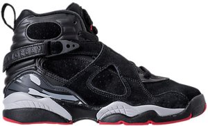 Jordan  8 Retro Black Cement (GS) Black/Gym Red-Black-Wolf Grey (305368-022)