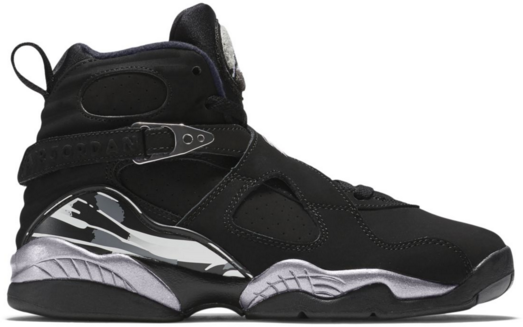 Jordan 8 Retro Chrome 2015 (GS) Black/White-Light Graphite (305368-003)
