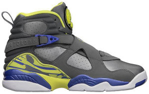 Jordan 8 Retro Laney (GS) Cool Grey/Vlt Frc-Electrc Yllw (580528-038)