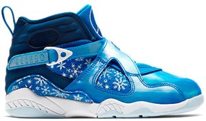 Jordan  8 Retro Snow Blizzard (PS) Cobalt Blaze/Blue Void-White (305369-400)
