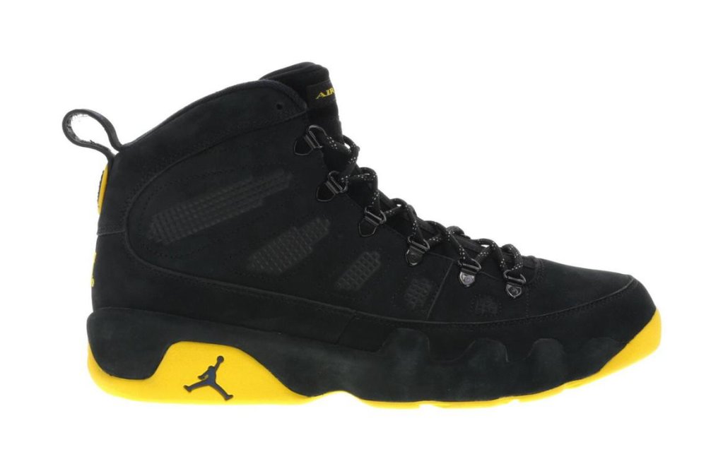 Jordan 9 Retro Boot Michigan PE Black/Amarillo-College Navy (MNJDLS266-817838)