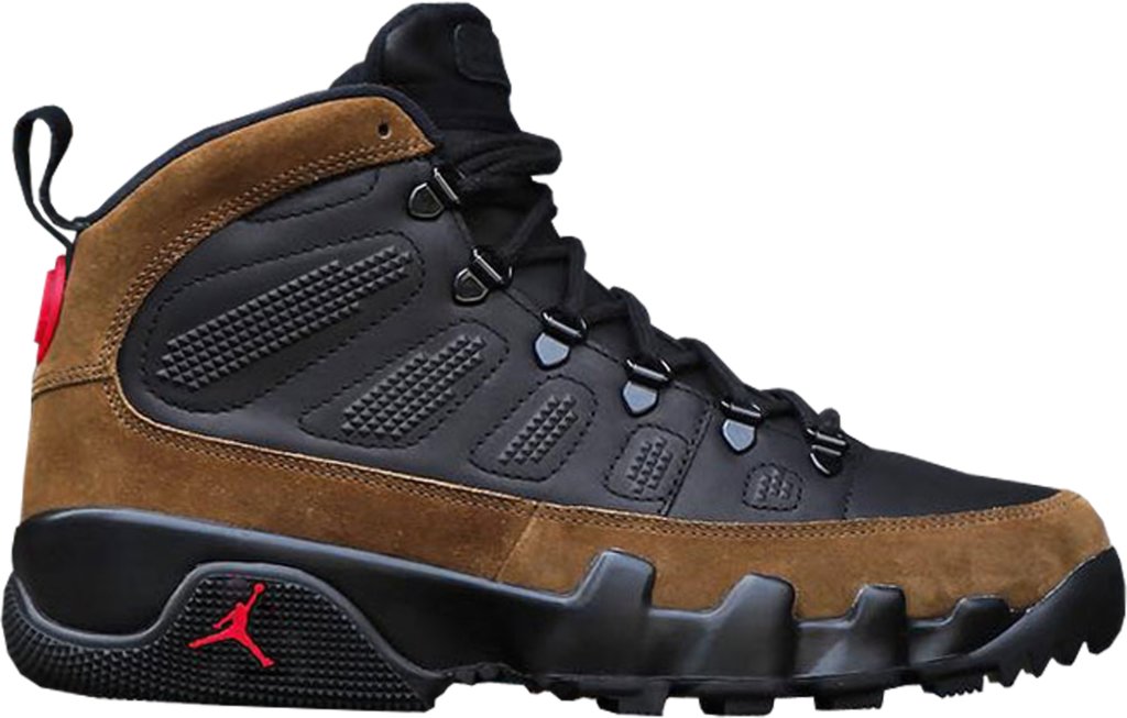 Jordan 9 Retro Boot NRG Olive Black/Light Olive-True Red (AR4491-012)
