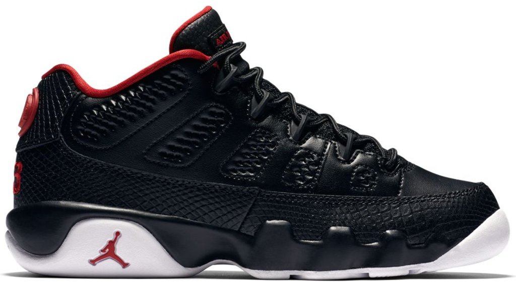 Jordan 9 Retro Low Snakeskin (GS) Black/Gym Red-White (833447-001)
