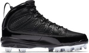 Jordan 9 Retro MCS Cleat RE2PECT Black Black/White-Metallic Silver-White (AA1264-011)