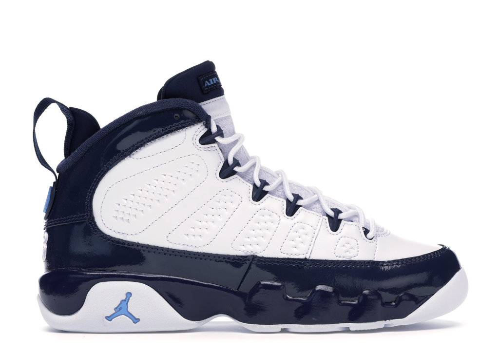 Jordan 9 Retro Pearl Blue (GS) White/University Blue-Midnight Navy (302359-145)
