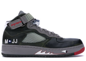 Jordan AJF 5 Grey Nurse Dark Army/Midnight Navy-Soft Grey-Varsity Red (325330-341)