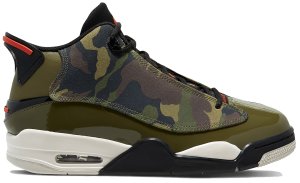 Jordan Dub Zero Camo Medium Olive/Black-Light Bone-Gym Red (311046-200)