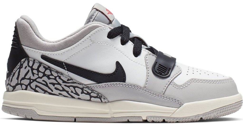 Jordan Legacy 312 Low Tech Grey Fire Red Black (PS) Summit White/Fire Red-Tech Grey-Black (CD9055-101)