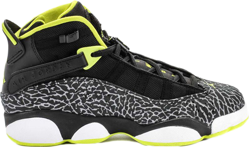 Jordan Six Rings Venom Green (PS) Black/Venom Green-White-Cement Grey (323432-033)
