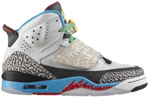 Jordan  Son of Mars Olympic Neutral Grey/Varsity Maize-Dark Charcoal-Cool Green-Laser Blue-Black (512245-030)