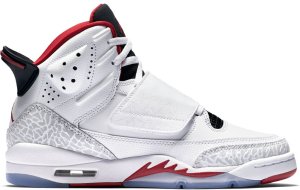 Jordan Son of Mars White Gym Red Black (GS) White/Gym Red-Black-Pure Platinum (512246-112)