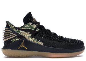 Jordan  XXXII Low Camo Black/Metallic Gold-White (AA1256-021)