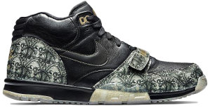 Nike  Air Trainer 1 Paid In Full Black/Black-Metallic Gold-Vpr Grn (607081-002)