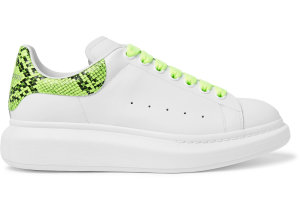 Alexander McQueen  Oversized Neon Green Snake Print White (553680WHX9M9179)