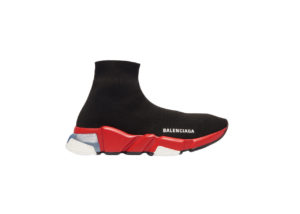 Balenciaga  Speed Clear Sole Black Red Black/Red/White (607544W05GH1038)