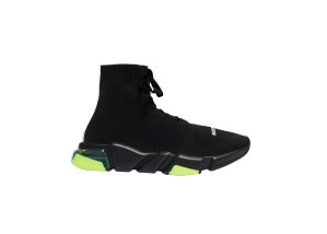 Balenciaga  Speed Lace Up Clear Sole Yellow Fluo Black/Yellow (617255W05GJ1048)