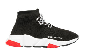 Balenciaga  Speed Trainer Lace Up Black Red Black (560237W1HP01000)