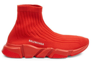 Balenciaga  Speed Trainer Rib-Knit Rouge Red (540818 W1K60 6501)