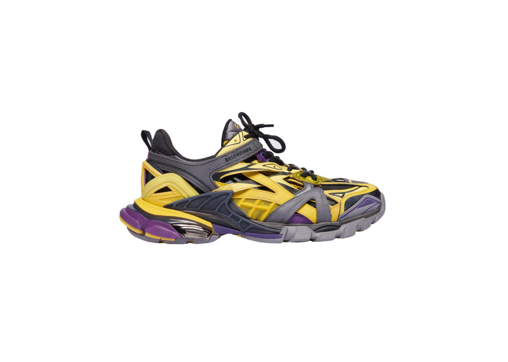 purple and yellow balenciaga