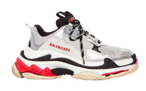 Balenciaga Triple S Silver Black 2019 (W) Black/Silver/Red (524039W09O31081)