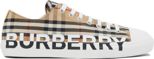 Burberry Logo Print Vintage Check Beige/Black/White (80241491)