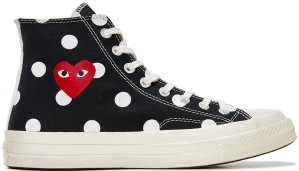 Converse Chuck Taylor All-Star 70s Hi Comme des Garcons PLAY Polka Dot Black Black/White-Red (157250C)