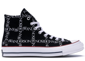 Converse Chuck Taylor All-Star 70s Hi Grid JW Anderson Black Black/White-Insignia Red (160807C)