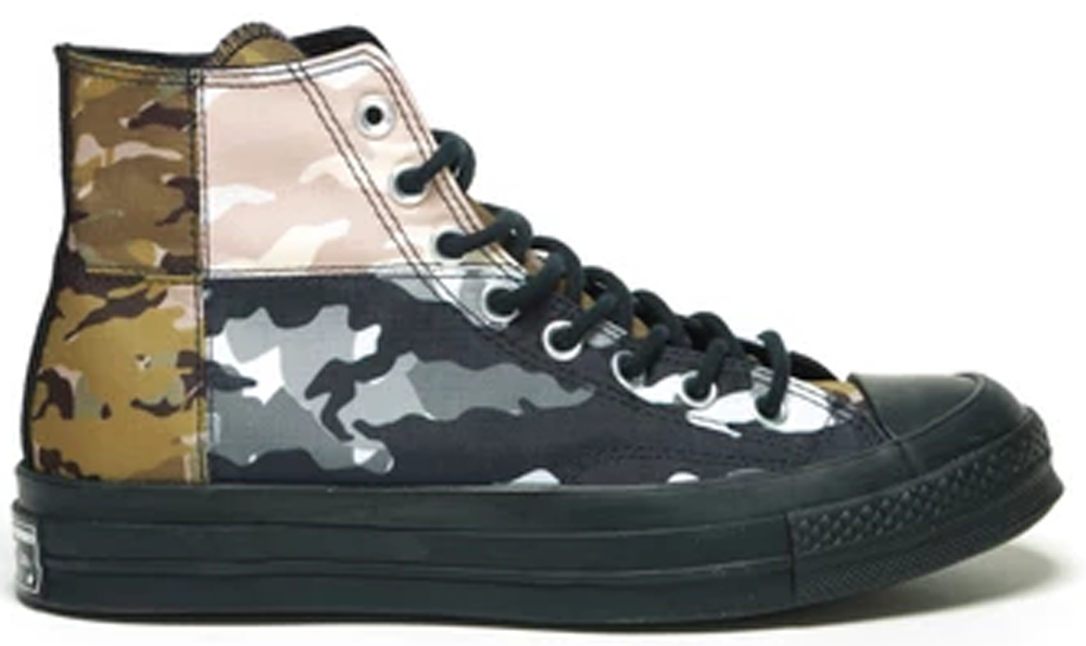Converse Chuck Taylor All-Star 70s Hi Patchwork Blocked Camo Black Surplus Olive/Black (165912C)