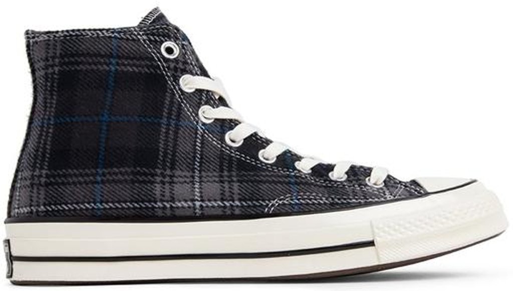 Converse Chuck Taylor All-Star 70s Hi Plaid Pack Black Black/Thunder-Egret (162405C)