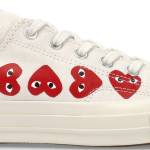 Converse  Chuck Taylor All-Star 70s Ox Comme des Garcons Play Multi-Heart White White/Red-Egret (162975C)