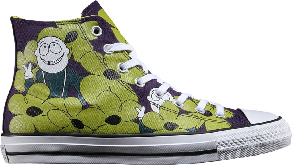 Converse Chuck Taylor All-Star Hi Dinosaur Jr Eggplant Peel/Yellow (158663C)