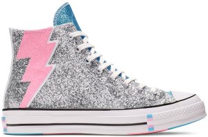 Converse  Chuck Taylor All-Star Hi Pride Silver (2019) Silver/Egret-Gnarly Blue (165723C)