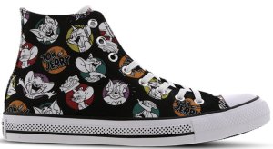 Converse  Chuck Taylor All-Star Hi Tom and Jerry Black Black/Multi-White (165733C)