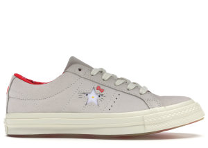 Converse One Star Ox Hello Kitty Grey Vaporus Grey/Egret-Fiery Red (162937C)