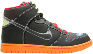 Nike Dunk High PRM Casette Playa Black/Sport Red/Orange Blue (306968-005)