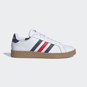 Adidas Grand Court Cloud White / Trace Blue / Active Red (EE7888)
