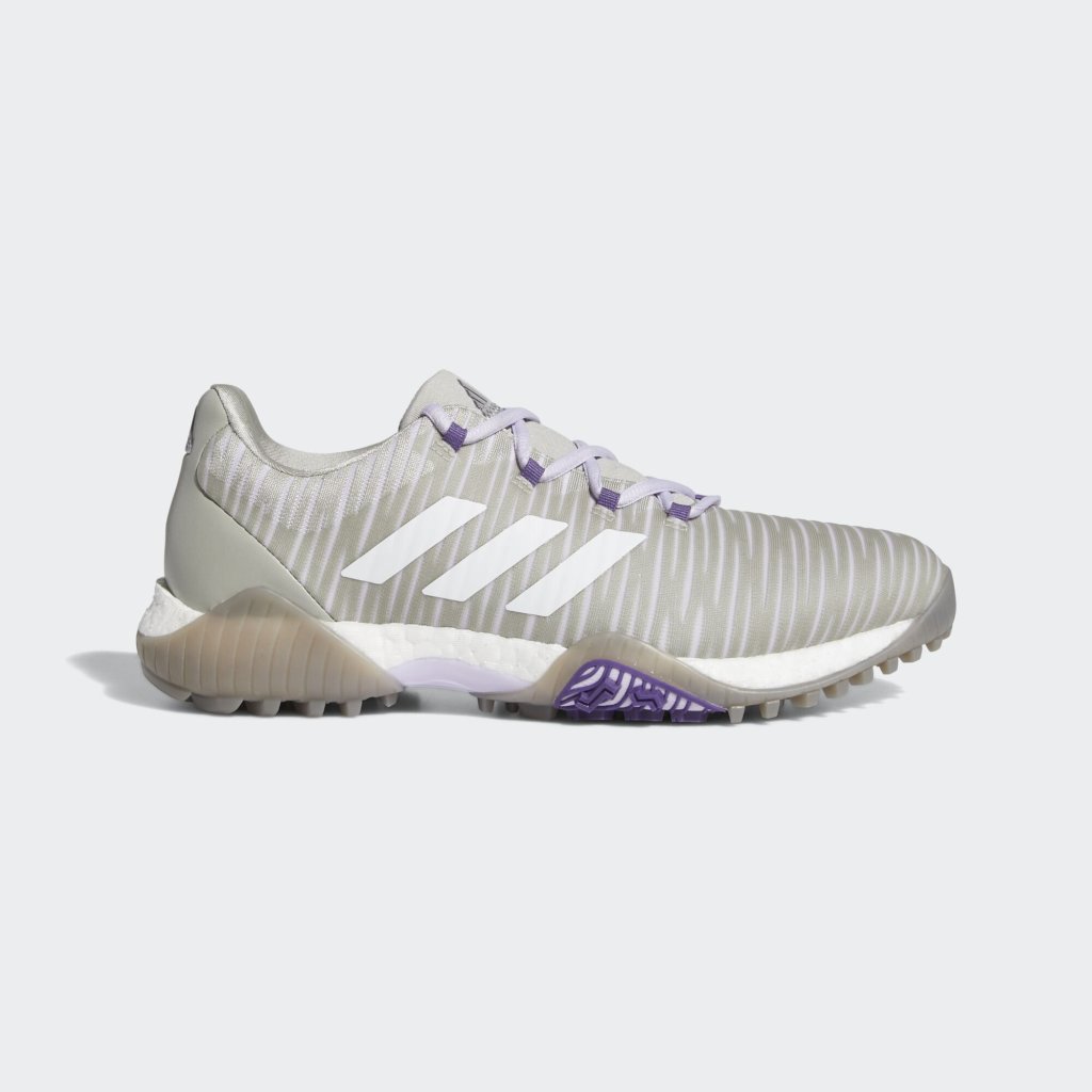 Adidas CodeChaos Golf Shoes Metal Grey / Crystal White / Purple Tint (EE9340)