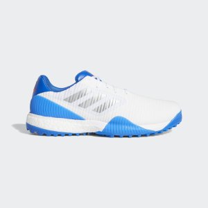 Adidas CodeChaos Sport Wide Golfschoenen Cloud White / Silver Metallic / Glow Blue (EF5731)