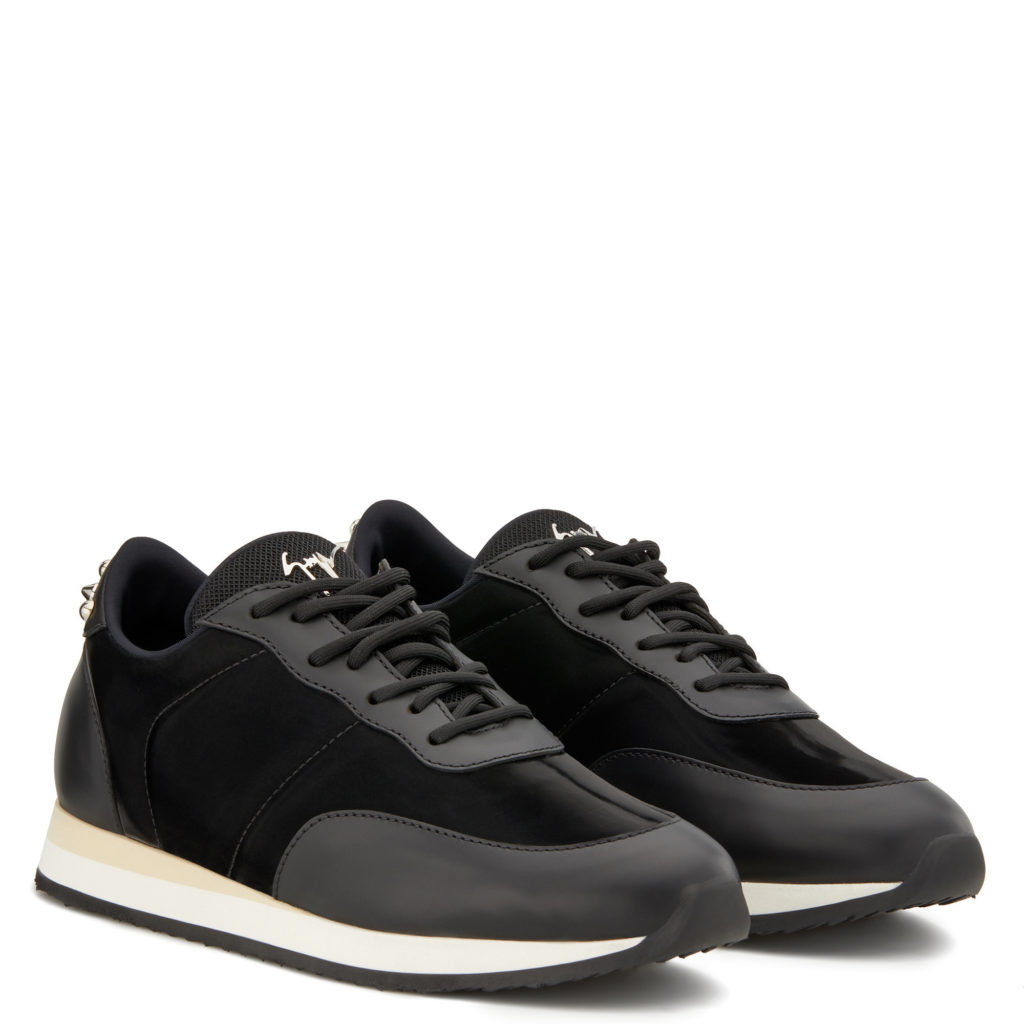 Giuseppe Zanotti JIMI RUNNING STUDS Low Top Black (17033)