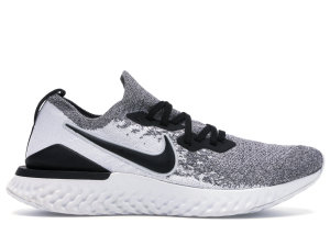 Nike  Epic React Flyknit 2 White White Pure Platinum Black (BQ8928-101)