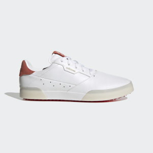 Adidas Adicross Retro Golfschoenen Cloud White / Scarlet / Light Solid Grey (FX7913)