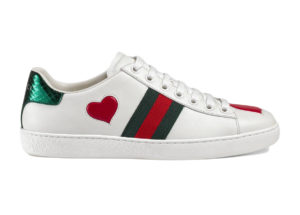 Gucci  Ace Embroidered Hearts (W) White (_435638 A38M0 9074)